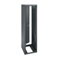44 SPACE (77"), 25" DEEP STAND ALONE RACK WITH REAR DOOR, BLACK FINISH